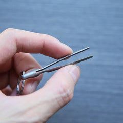 Mini CNC Titanium Keychain Tweezers Pocket Outdoor Lightweight Clamping EDC Tool EDC - KOEEK