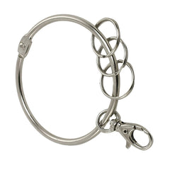 Metal Large Key Ring 7.7cm Big Key Holder Ring with Swivel Clasps 3 Split Rings 07FC0E-D4 - KOEEK
