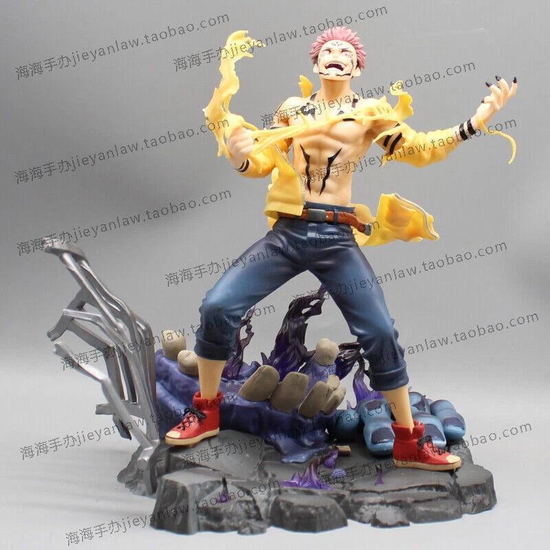Jujutsu Kaisen Ryomen Sukuna Itadori Yuji 25cmStatue Model PVC Figure Action 07FC0E-D4 - KOEEK