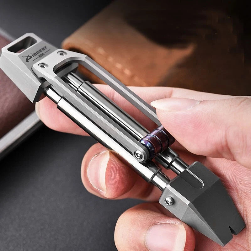 TC4 Titanium Alloy Pocket Multitool Crowbar Portable Outdoor EDC Pry Bar Tool 07FC0E-D4 - KOEEK