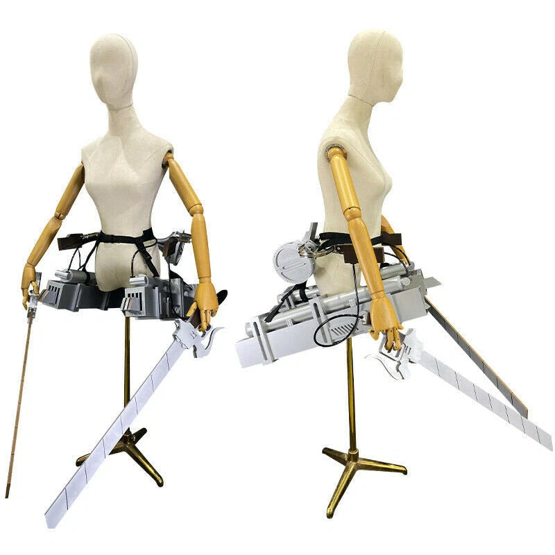 Anime Attack on Titan Mikasa 3D Maneuver Gear Cosplay Props Set Blade Wearable 07FC0E-D4 - KOEEK