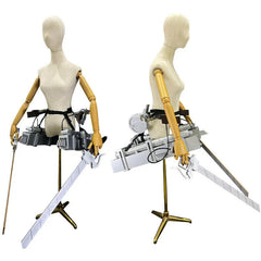 Anime Attack on Titan Mikasa 3D Maneuver Gear Cosplay Props Set Blade Wearable 07FC0E-D4 - KOEEK