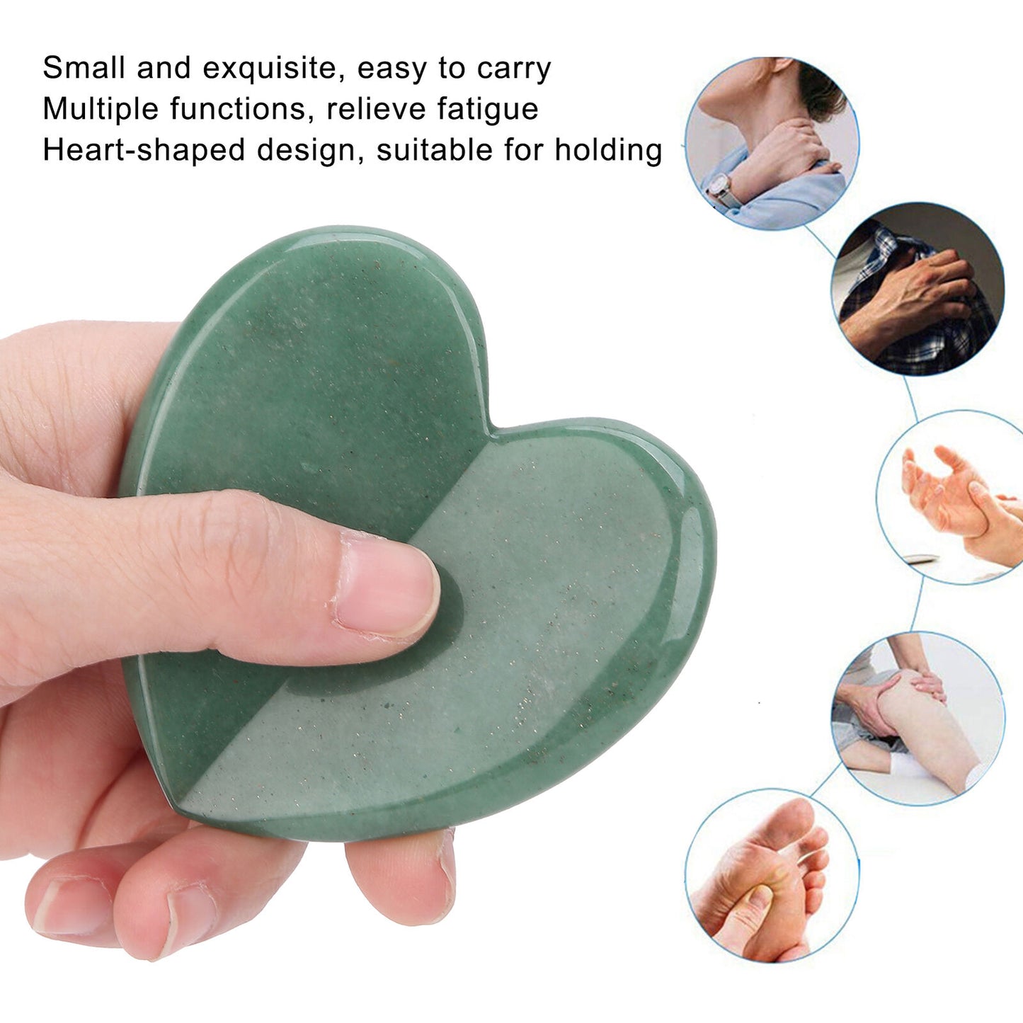 new Gua Sha Board Jade Stone AntiAging Therapy Scraping Massage For Neck Body HGF koeek - KOEEK