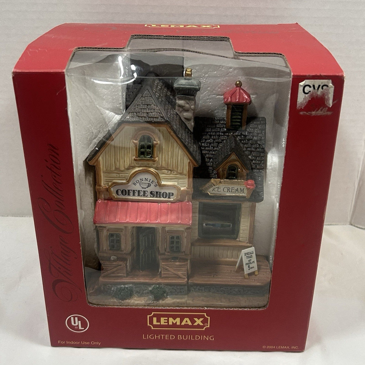 Lemax Bonnie’s Coffee Shop Lighted Building 2004  Christmas Village LEMAX - KOEEK