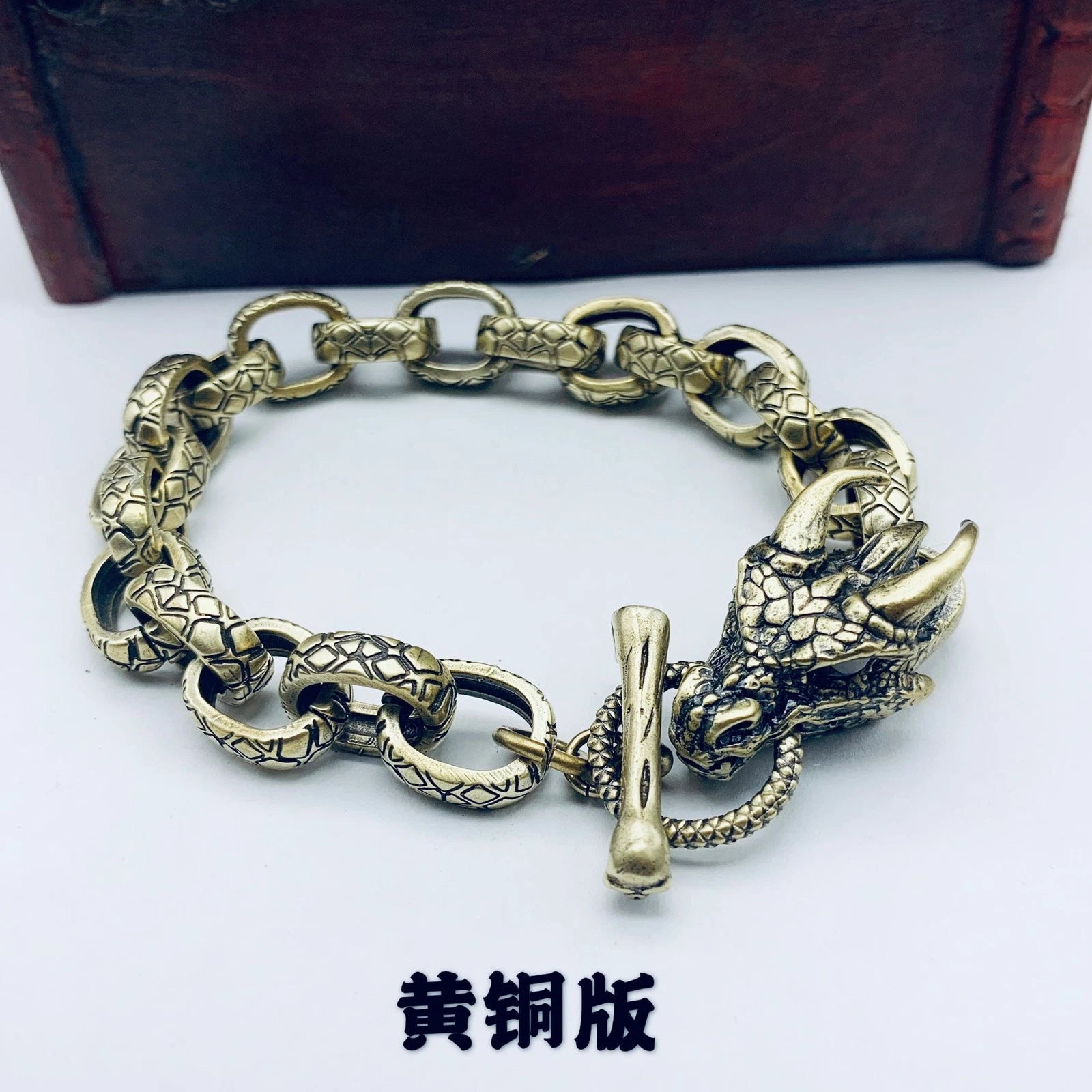 Solid Brass Handmade Vintage Bracelet Men's Bracelet Different Styles EDC Gifts 07FC0E-D4 - KOEEK