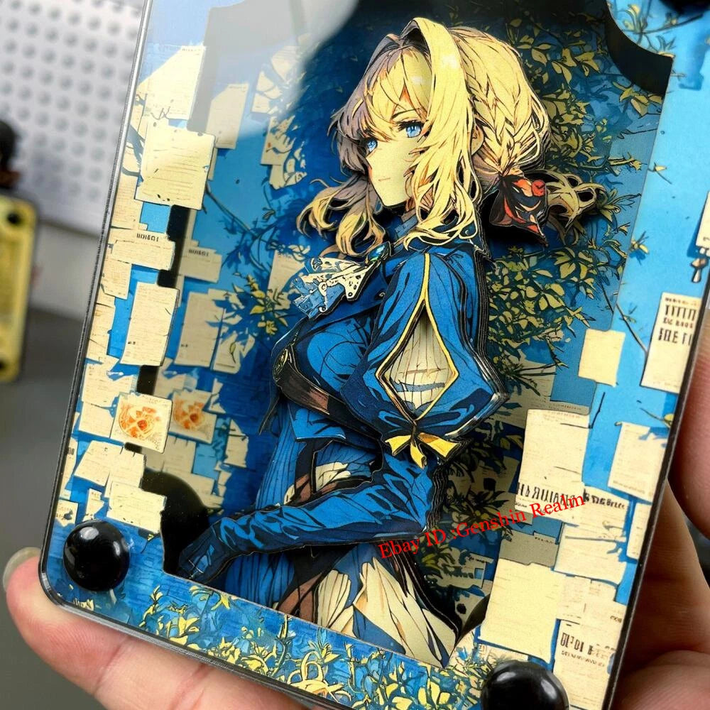 Anime Violet Evergarden Acrylic Brick 3D Card Figure Collection Decor Gift 07FC0E-D4 - KOEEK