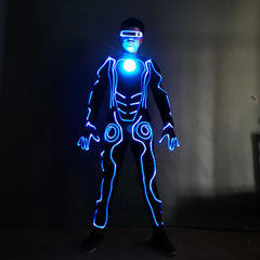 LED Illuminated Robot Costume Suit Armour DJ Party Show Light Clothes Halloween 07FC0E-D4 - KOEEK