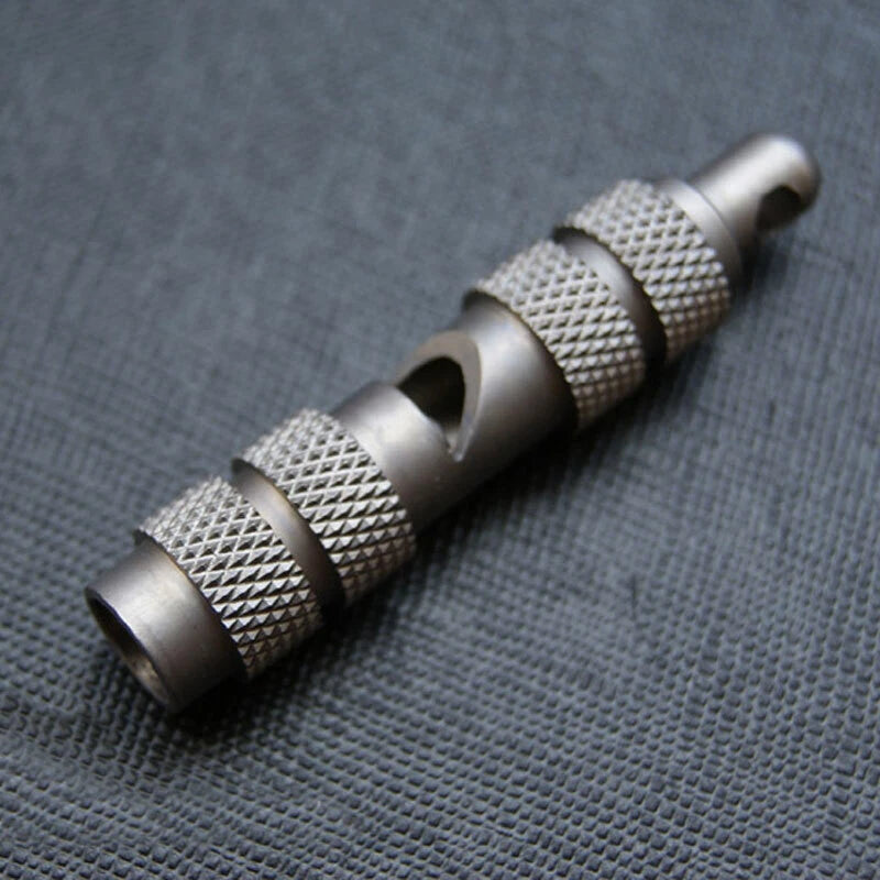 TC4 EDC Titanium Keychain Safety Whistle Necklace Pendant Outdoor Survival Tool EDC - KOEEK