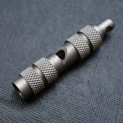 TC4 EDC Titanium Keychain Safety Whistle Necklace Pendant Outdoor Survival Tool EDC - KOEEK