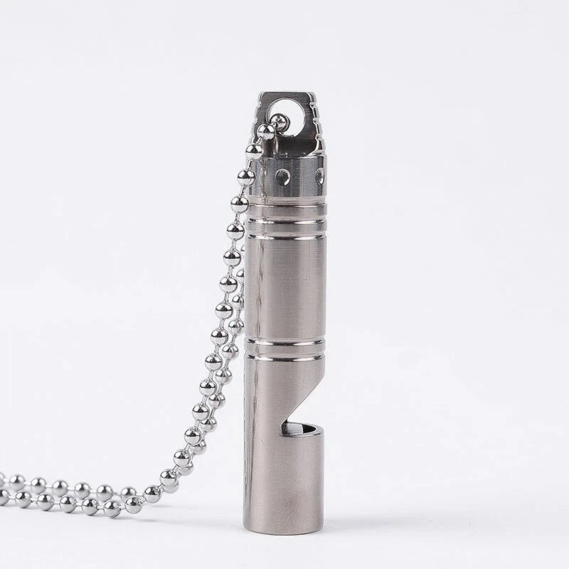 EDC TC4 Titanium Keychain Outdoor Safety Whistle Camping Travel Survival Tool EDC - KOEEK
