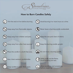80 Hour Long Burn Unscented Pillar Candle, 3x8, Ivory, Pack of 6 07FC0E-D4 - KOEEK