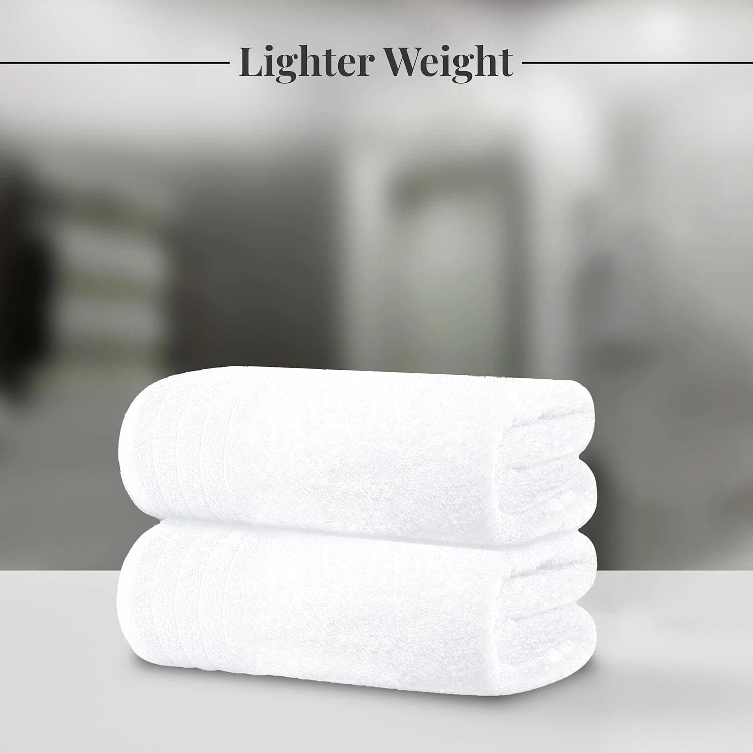 Pack of 4 Extra Large Bath Towels 30 x 60 Inches,  Cotton, Larger & Lighter 07FC0E-D4 - KOEEK