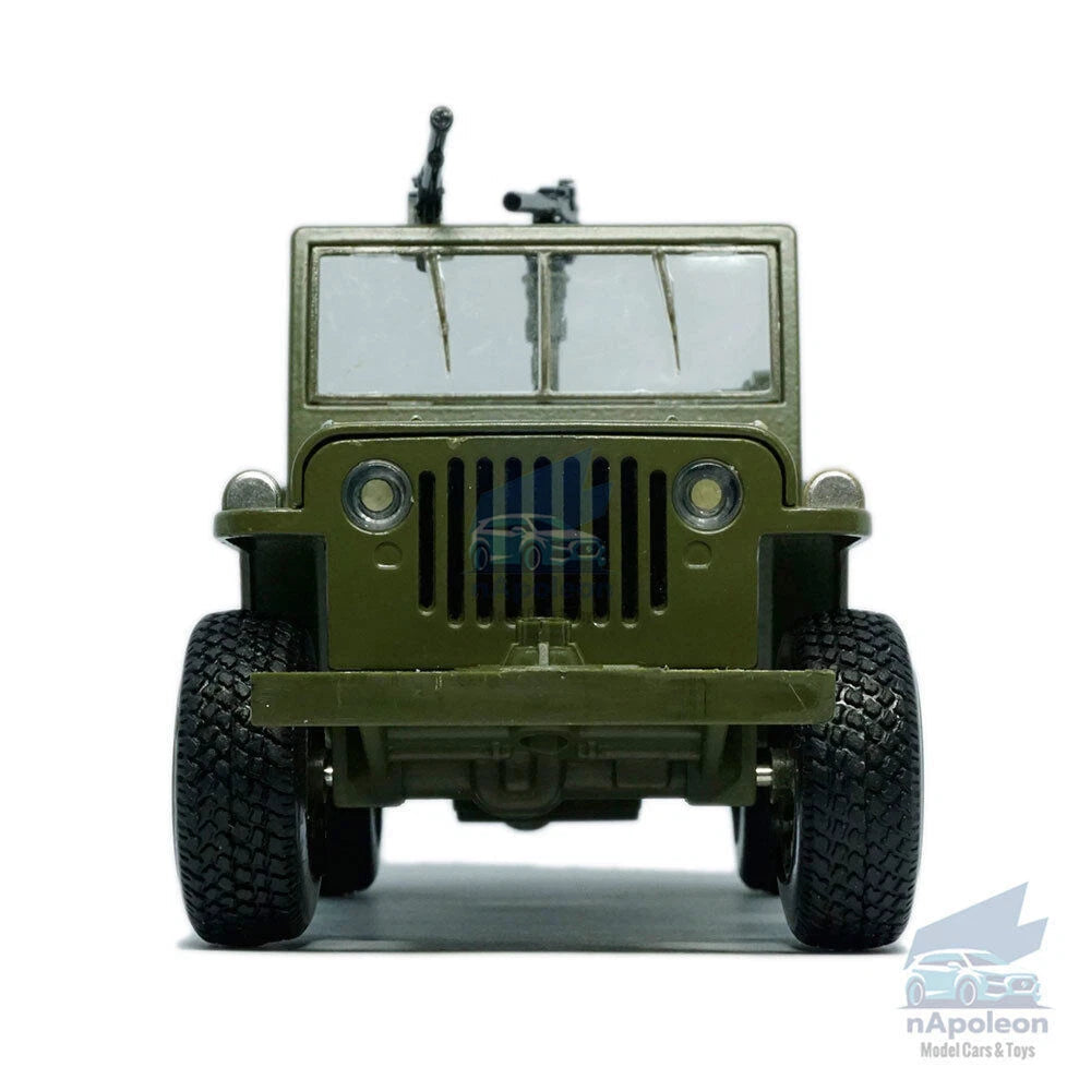 1:24 Jeep Willys MB WWII US Military Vehicle Model Car Diecast Toy Gift Kids 07FC0E-D4 - KOEEK