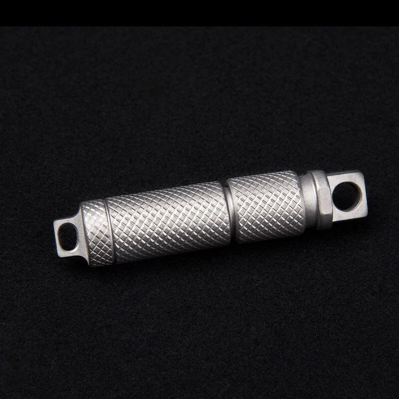 Mini Titanium Alloy Waterproof Case Portable Keychain Pendant EDC Multi Tool 07FC0E-D4 - KOEEK