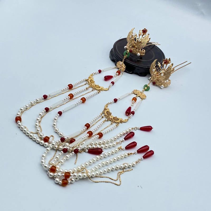 Tassel Hairpin Hairpin Hanfu Hairpin Headdress Headdress 07FC0E-D4 - KOEEK