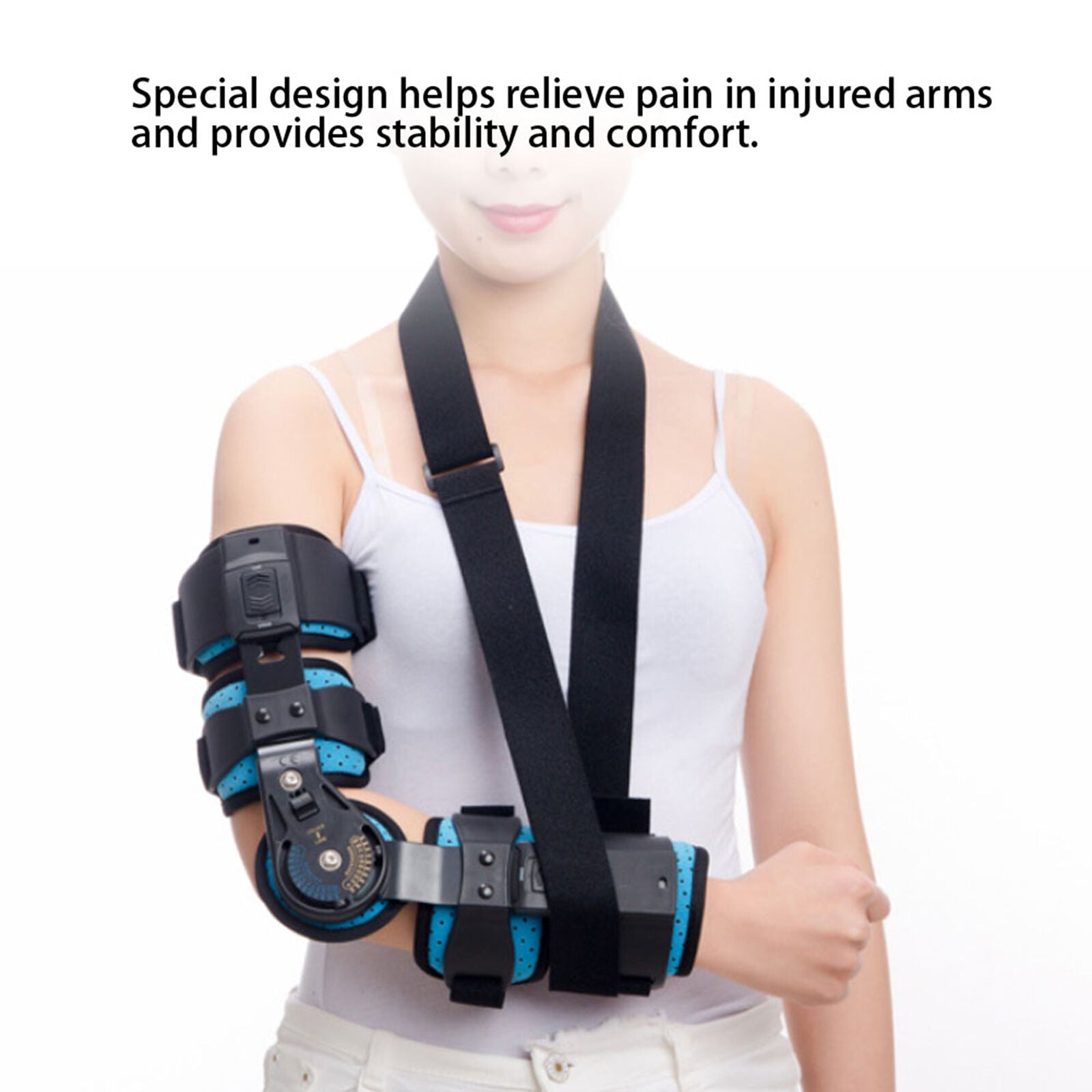 new Adjustable Elbow Orthosis Arm Metal Support Brace Fracture Fixation Protect HGF koeek - KOEEK