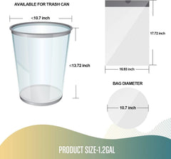 Mini drawstring garbage bags - 1.2 gallon white plastic garbage bags, 240 pieces 07FC0E-D4 - KOEEK