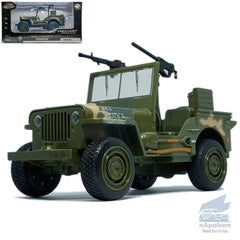 1:24 Jeep Willys MB WWII US Military Vehicle Model Car Diecast Toy Gift Kids 07FC0E-D4 - KOEEK