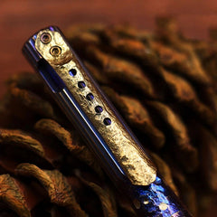 Titanium Pocket Ball Pen Business Office Signature Pen Outdoor Record EDC 07FC0E-D4 - KOEEK