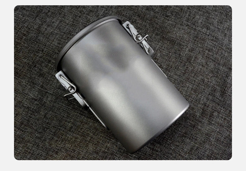 Titanium Outdoor Cookware Camping Cooking Pot With Folding Handles Utensils 07FC0E-D4 - KOEEK