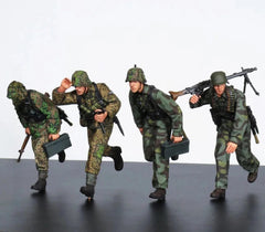 1/35 Resin Model Kit WWII French Army Soldier 4 Figures Unassembled Unpainted 07FC0E-D4 - KOEEK