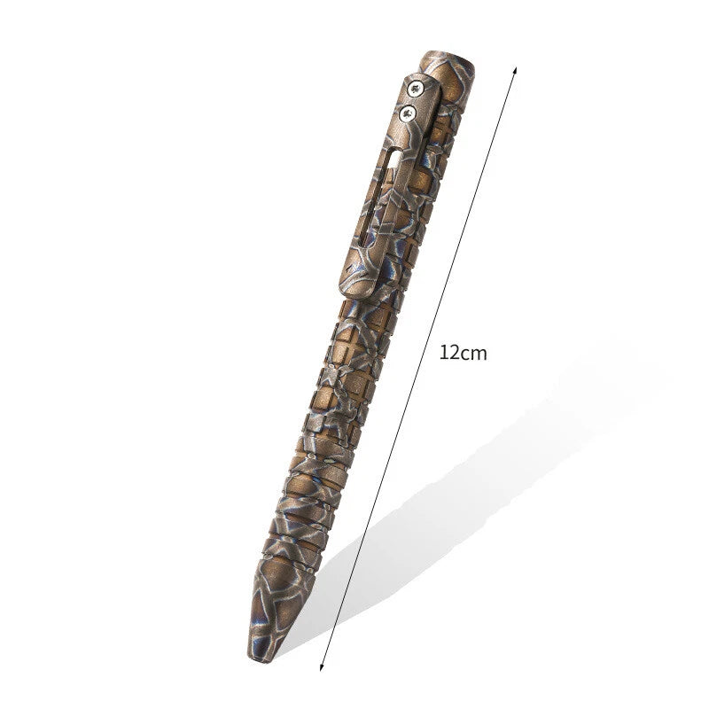 TC4 Titanium Alloy Bolt Action Pen Office Signature Writing Pocket EDC Tool Pens 07FC0E-D4 - KOEEK