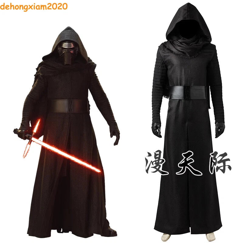 Kylo Ren Cosplay Costume Star Wars 7 The Force Awakens Outfit Custom Halloween 07FC0E-D4 - KOEEK