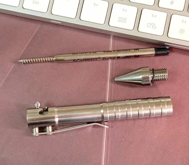 EDC Solid TC4 Titanium Alloy Pocket Ball Pen Office Signature Pen Portable Pen EDC - KOEEK
