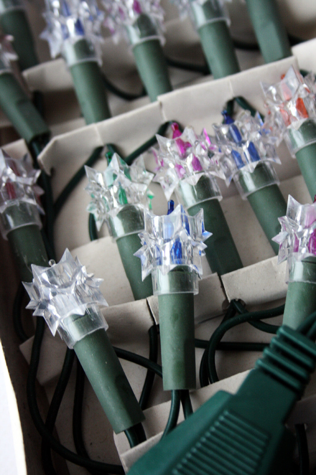 RARE VINTAGE 80'S CHRISTMAS 20 DIAMOND TREE LIGHTS STRING  NOS ! 07FC0E-D4 - KOEEK