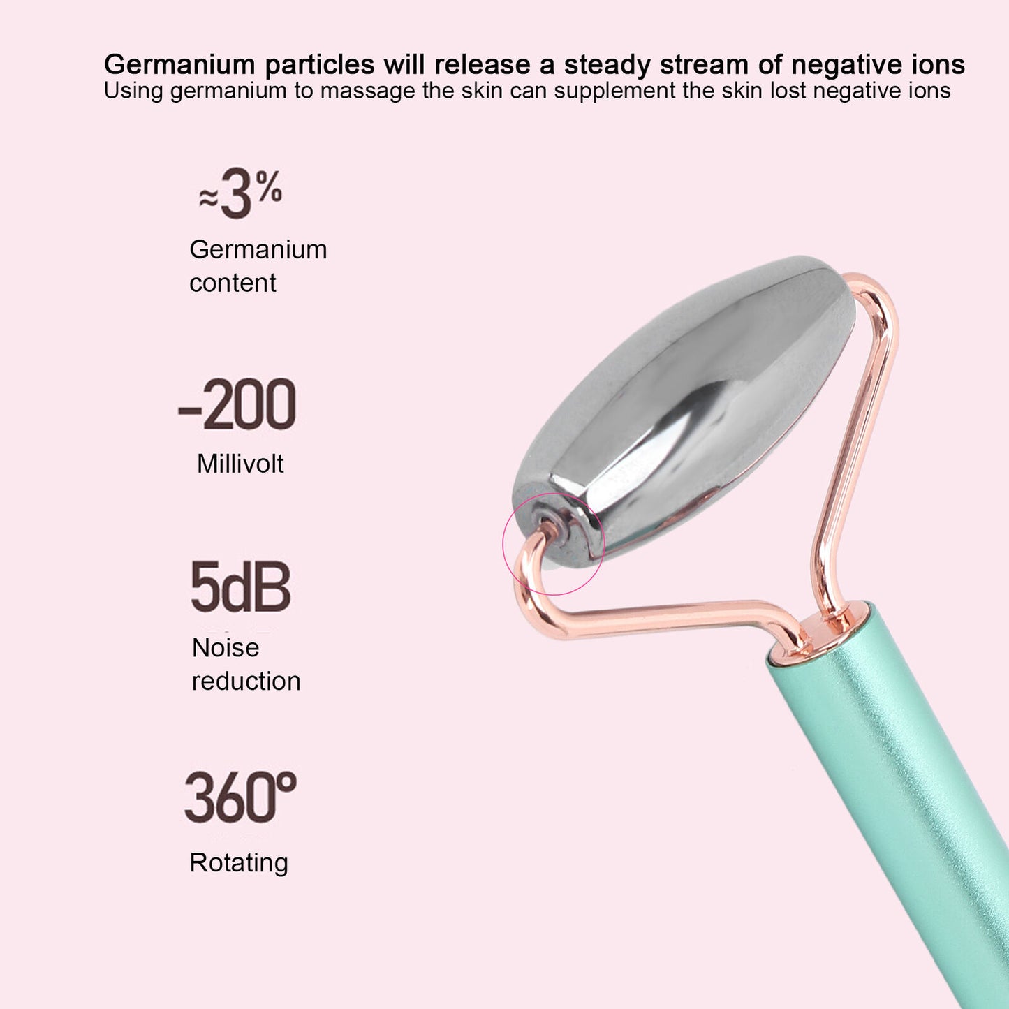 new Germanium Granule Roller Massager Terahertz Stone Massage For Face(Green ) HGF koeek - KOEEK