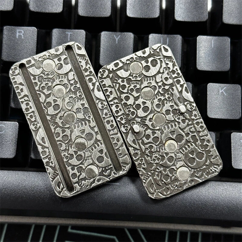 EDC Fidget Toys Metal Skull Fidget Slider Toy Adult Fidget Blocks ADHD Tool Toy 07FC0E-D4 - KOEEK