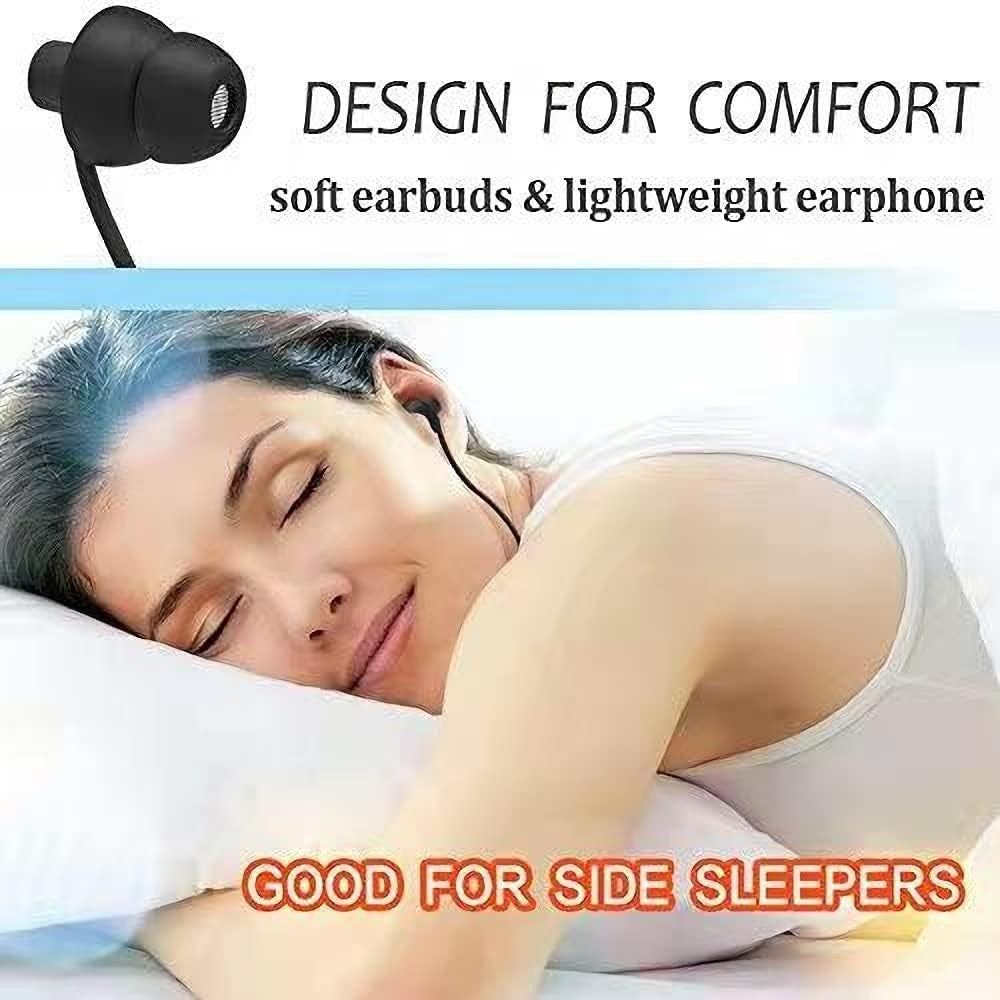 new Sleep Soundproof Earbuds Headphones, Noise Isolating Soft for Black