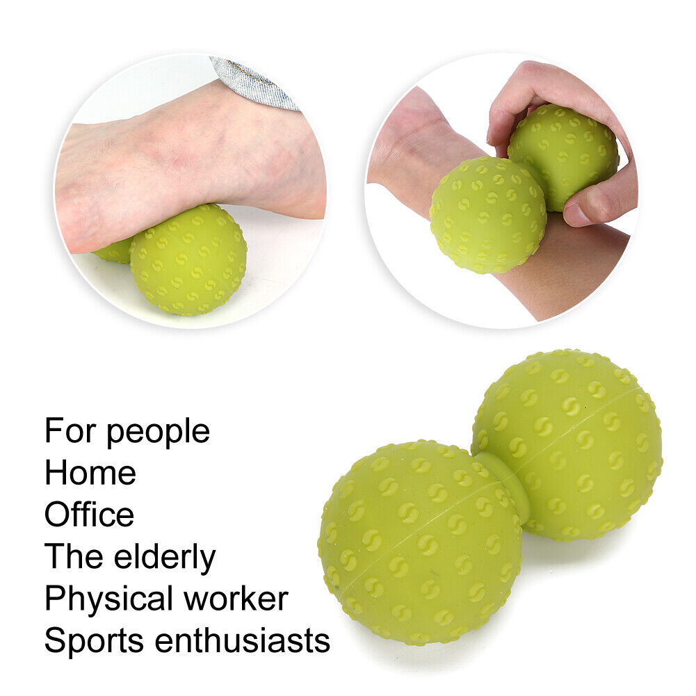 new Double Massage Ball Back Shoulder Release Deep Tissue Massage Ball(Green ) HGF koeek - KOEEK