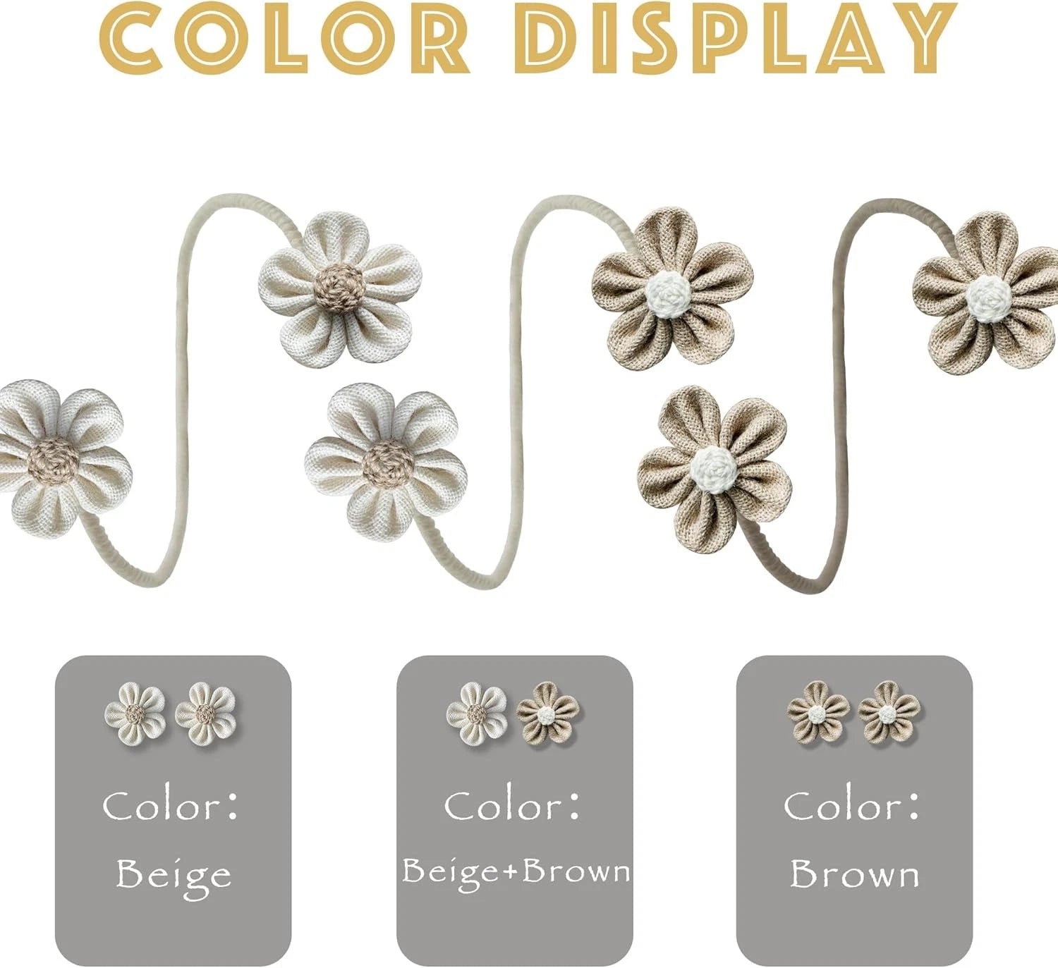 Curtain Tie Backs for Curtain Drapes,Boho Decor Holdback Farmhouse TieBacks 07FC0E-D4 - KOEEK
