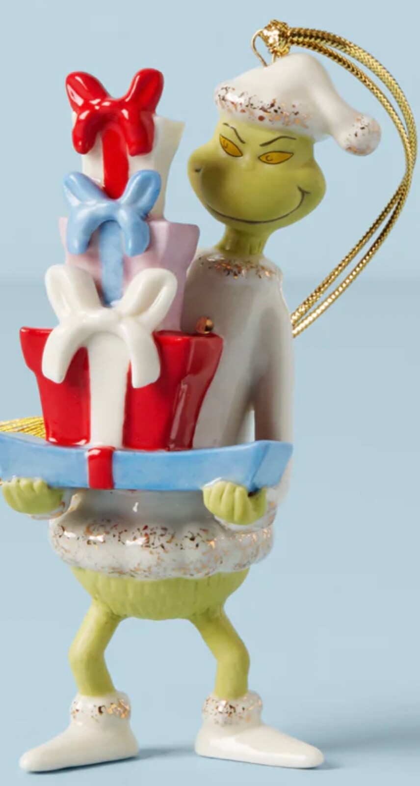 Lenox 2022 GRINCH WITH ALL THE GIFTS Christmas Tree Ornament # 893725 - NIB LENOX - KOEEK