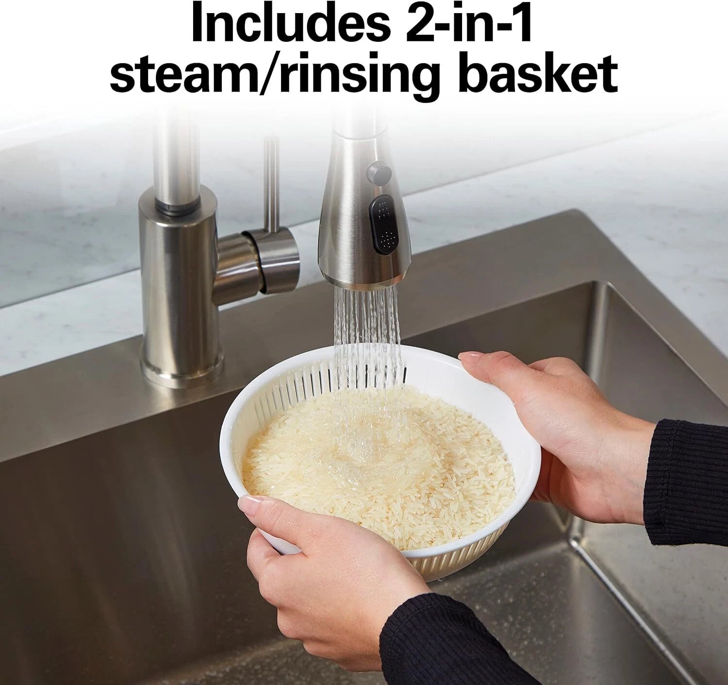 Digital Programmable Rice Cooker and Food Steamer, Stainless Steel 07FC0E-D4 - KOEEK