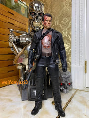 Terminator T800 Arnold Battle Damage Version 1/4 Action Figure w/clothes no box 07FC0E-D4 - KOEEK