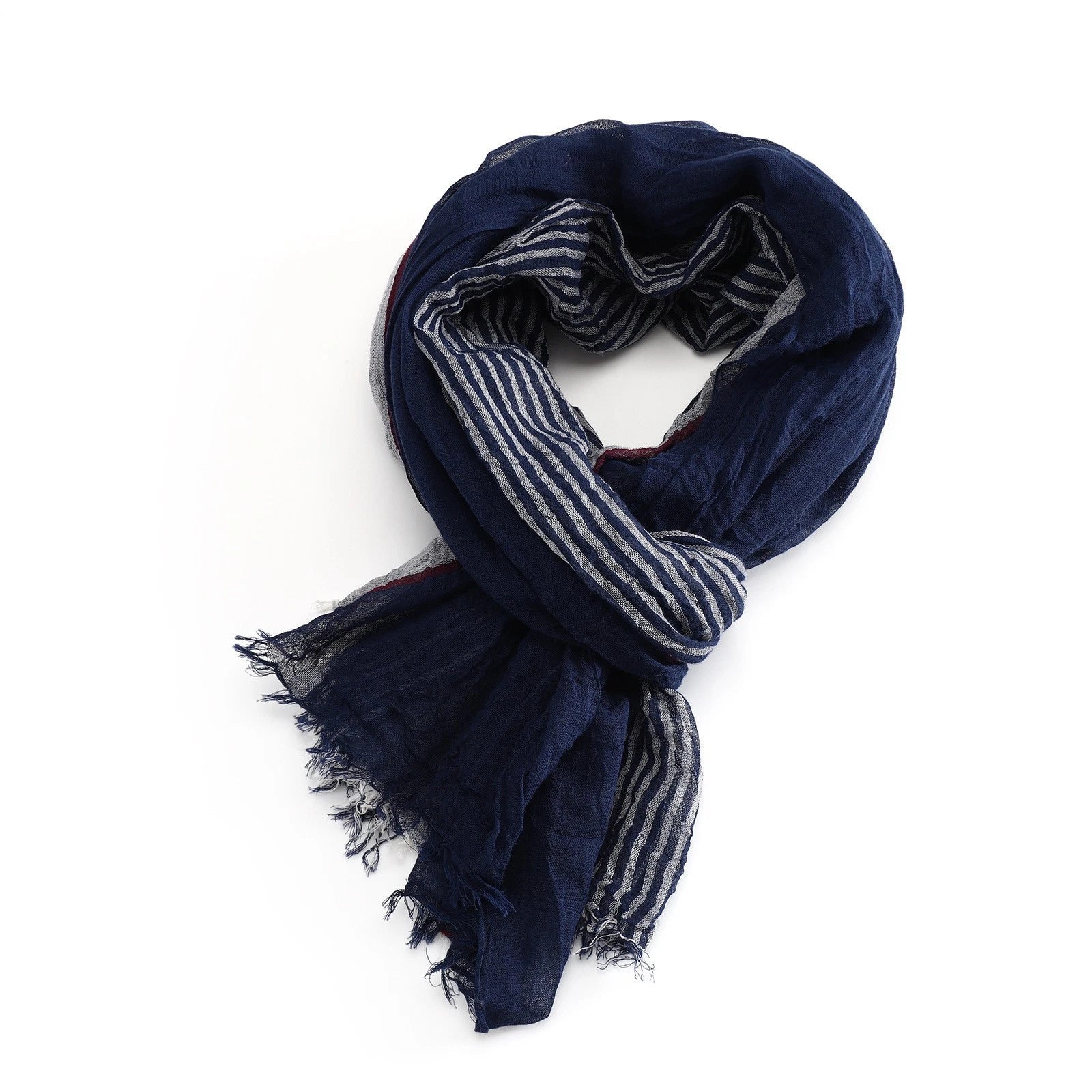 Mens Soft Cotton Made Bandana Scarf Stitching Colors Autumn Winter Shawl Necktie 07FC0E-D4 - KOEEK