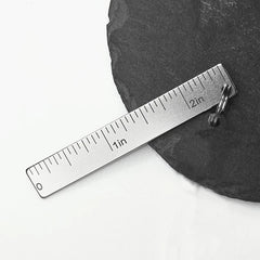 EDC Titanium Ruler Measuring Range in/ cm Ruler Keychain Pendant with Key Ring 07FC0E-D4 - KOEEK
