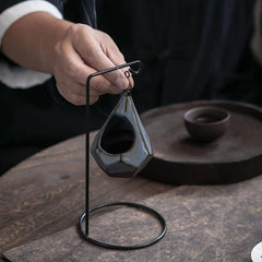 Hanging Ceramic Incense Burner Indoor Home Decor Zen Iron Art Aromatherapy 07FC0E-D4 - KOEEK