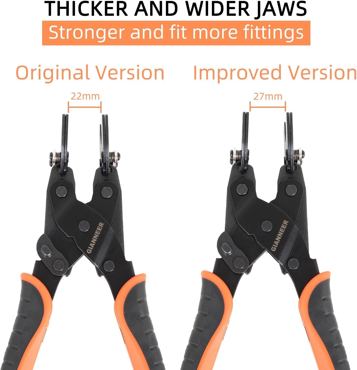 new Push to Connect Removal Tool Disconnect 1/2”, 3/4”, 1”, Orange and Black 07FC0E-D4 - KOEEK