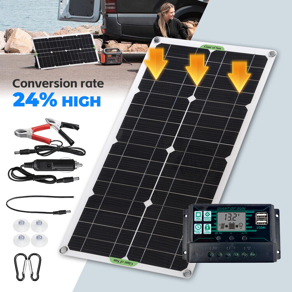 ny 150W Watt fleksibelt solpanel 12V Mono RV Rooftop Off-Grid Power Camping Home