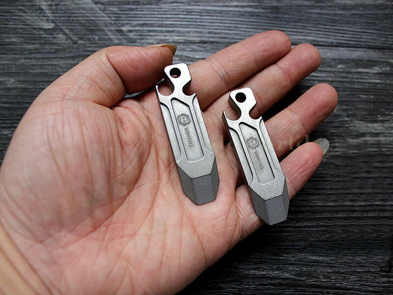 TITANER Titanium TC4 Pry Bar Crowbar Tool Key Chain Pendant EDC Bottle Opener 07FC0E-D4 - KOEEK