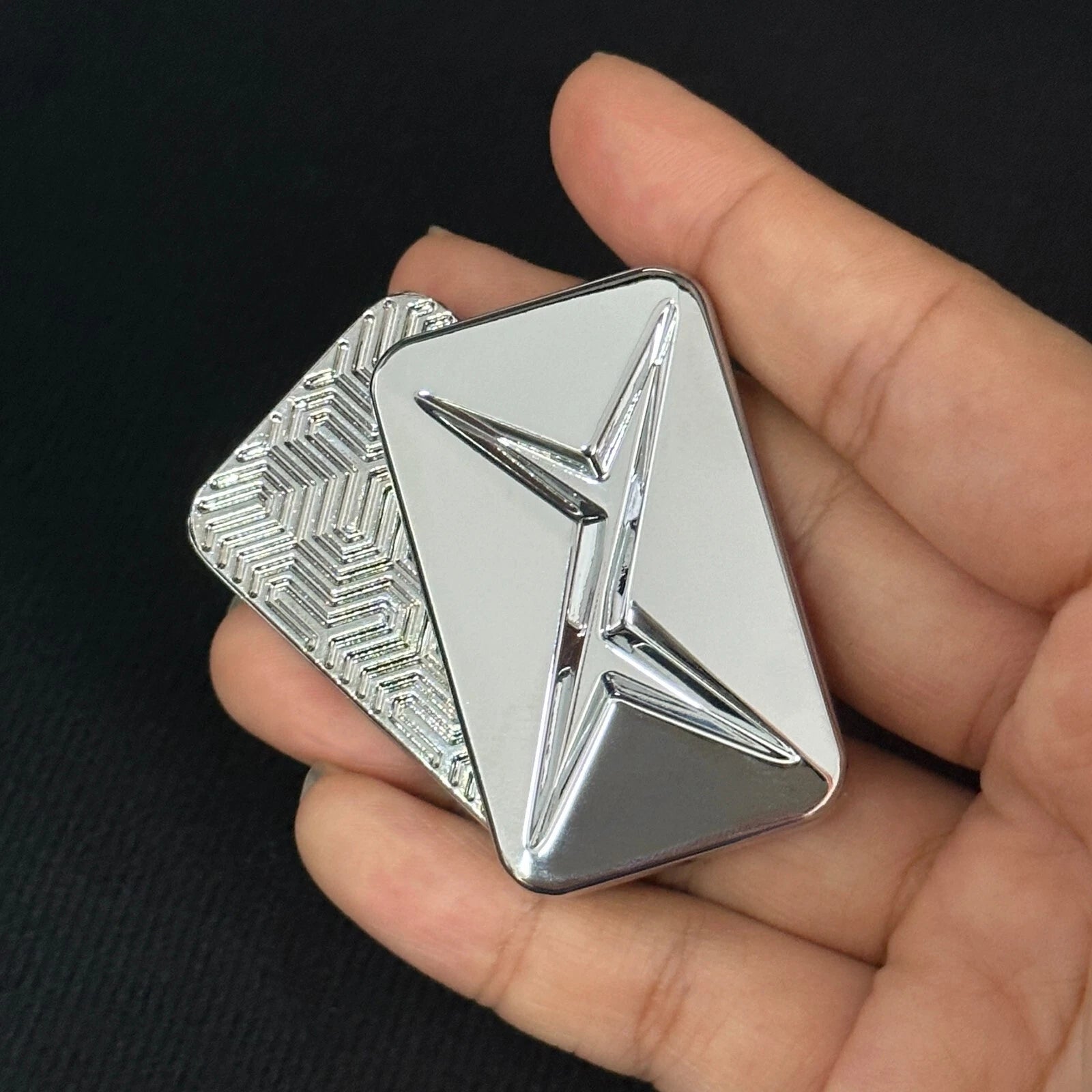 EDC Trackless Fidget Slider Metal Push Card Stress Relief ADHD Office Toys Gifts 07FC0E-D4 - KOEEK