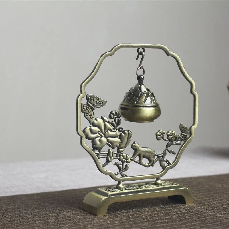13.5*9.5CM Retro Hanging Incense Burner Home Indoor Decor Aromatherapy Censer 07FC0E-D4 - KOEEK