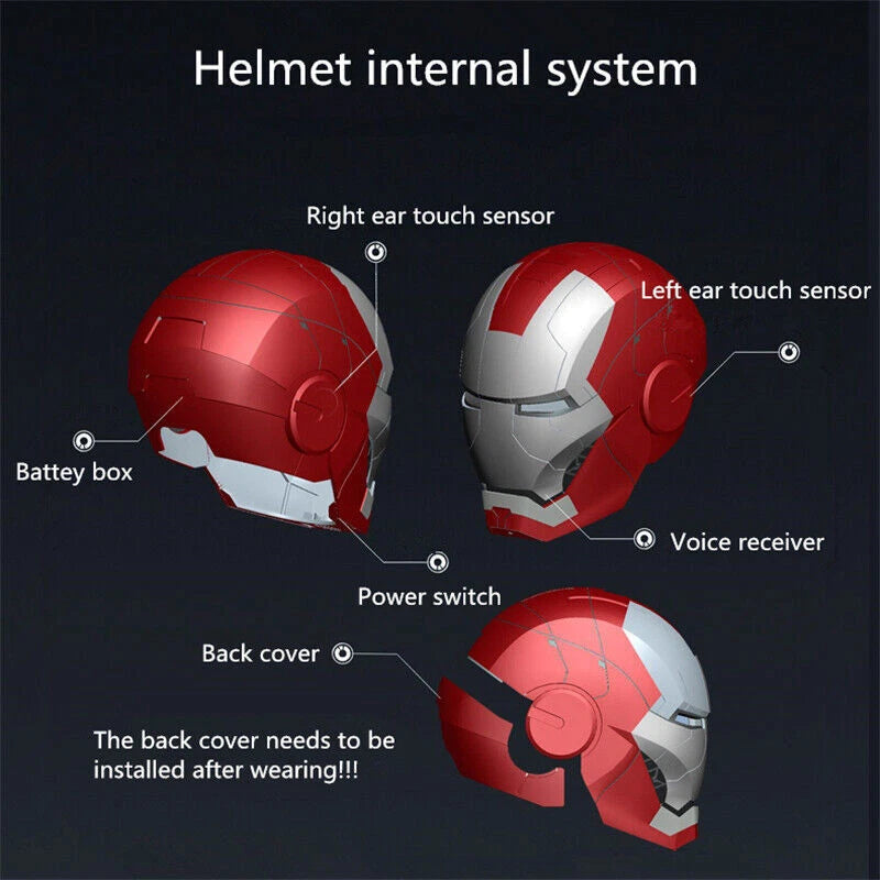US StocK AUTOKING Iron Man MK5 Helmet Wearable Voice Control ABS Mask Cosplay AUTOKING - KOEEK