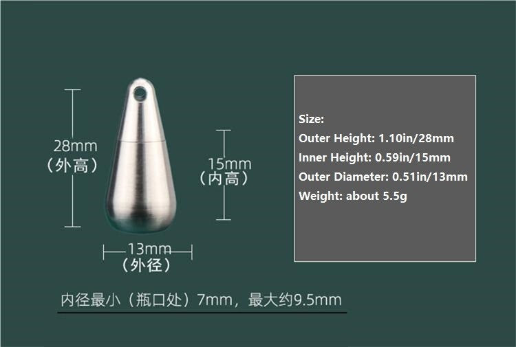 EDC Pure Titanium Waterproof Pill Box case Holder Container Necklace Pendant 07FC0E-D4 - KOEEK