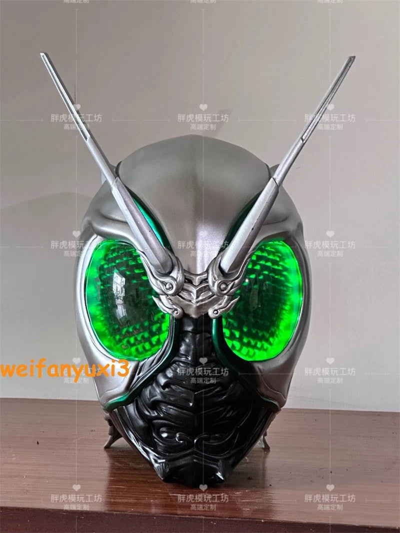 Masked Rider Shadow Moon Cosplay 1/1 Helmet FRP Wearable LED Eyes Mask Prop Gift 07FC0E-D4 - KOEEK