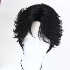 Identity Ⅴ Prospector Cosplay Wig Short Black Hair Halloween Accessories Prop 07FC0E-D4 - KOEEK