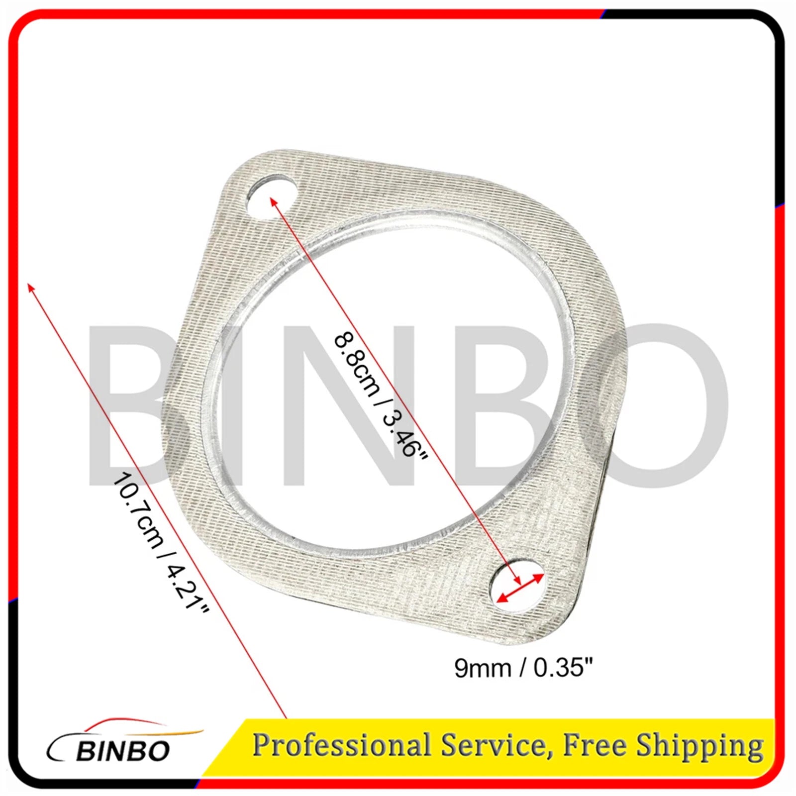 Pack of 2 for BMW E60 E82 E90 Car Exhaust Pipe Flange Gasket Seal 18307553603 07FC0E-D4 - KOEEK